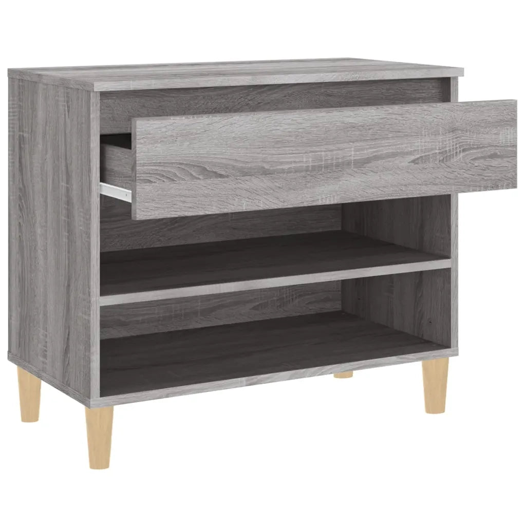 Scarpiera-Scaffale per scarpe Grigio Sonoma 70x36x60 cm in Legno Multistrato 792278