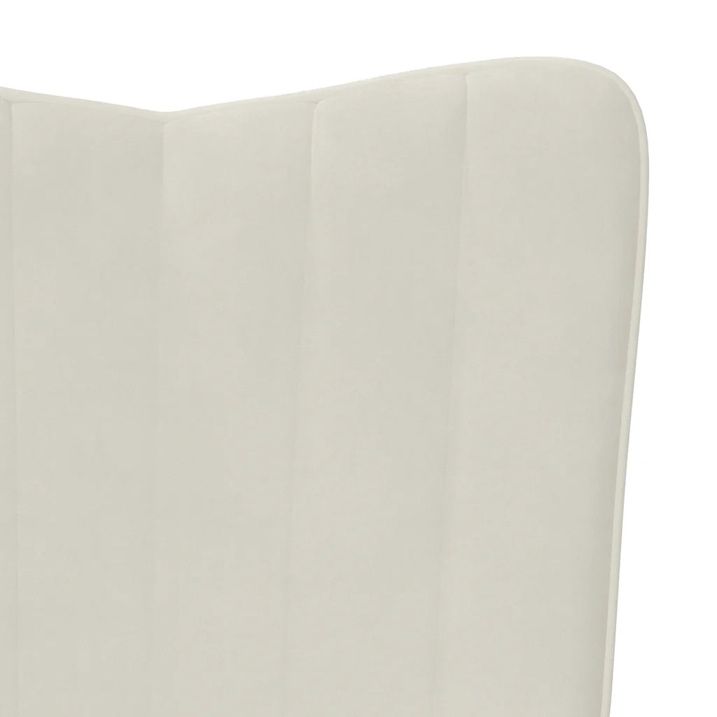 Poltrona Relax | Sedia Relax Bianco Crema in Velluto