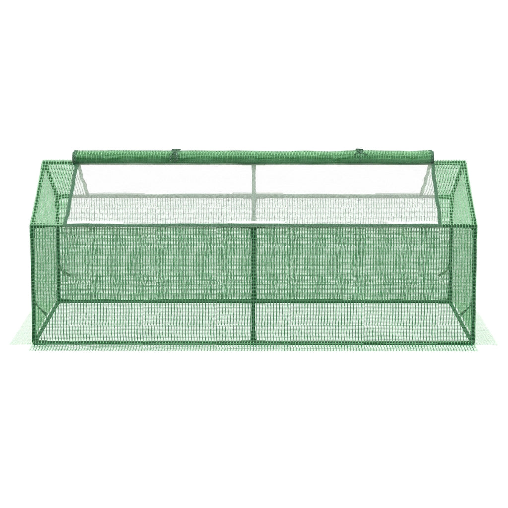 Serra Piccola per Giardino e Balcone con Finestre e Copertura in PE, 180x90x70cm, Verde