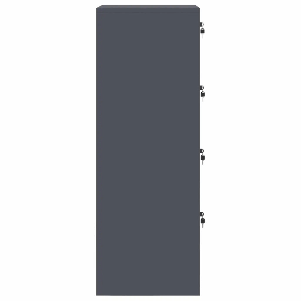 Armadio per File con cassetto 2 pcs Antracite 44 x 50 x 139 cm
