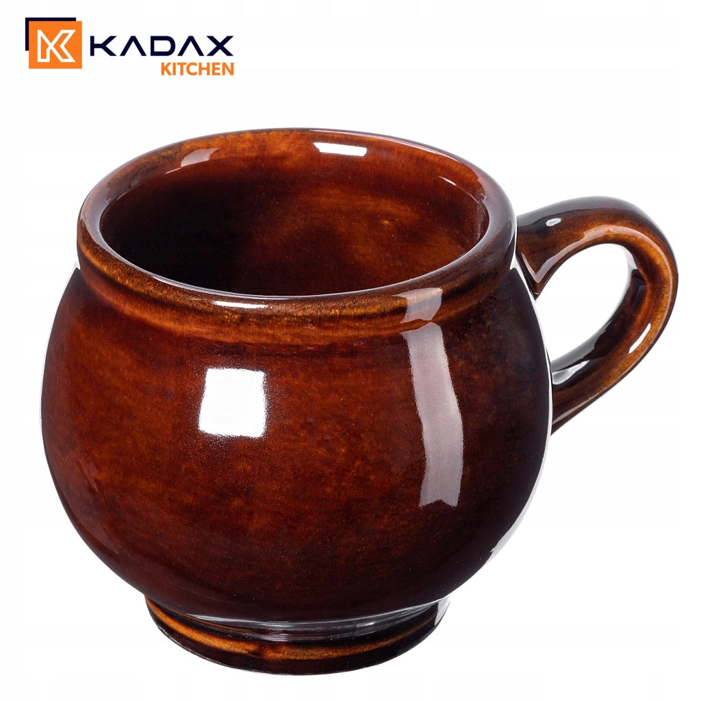Set regalo di 4 tazze da vin brulé KADAX da 300 ml in gres.