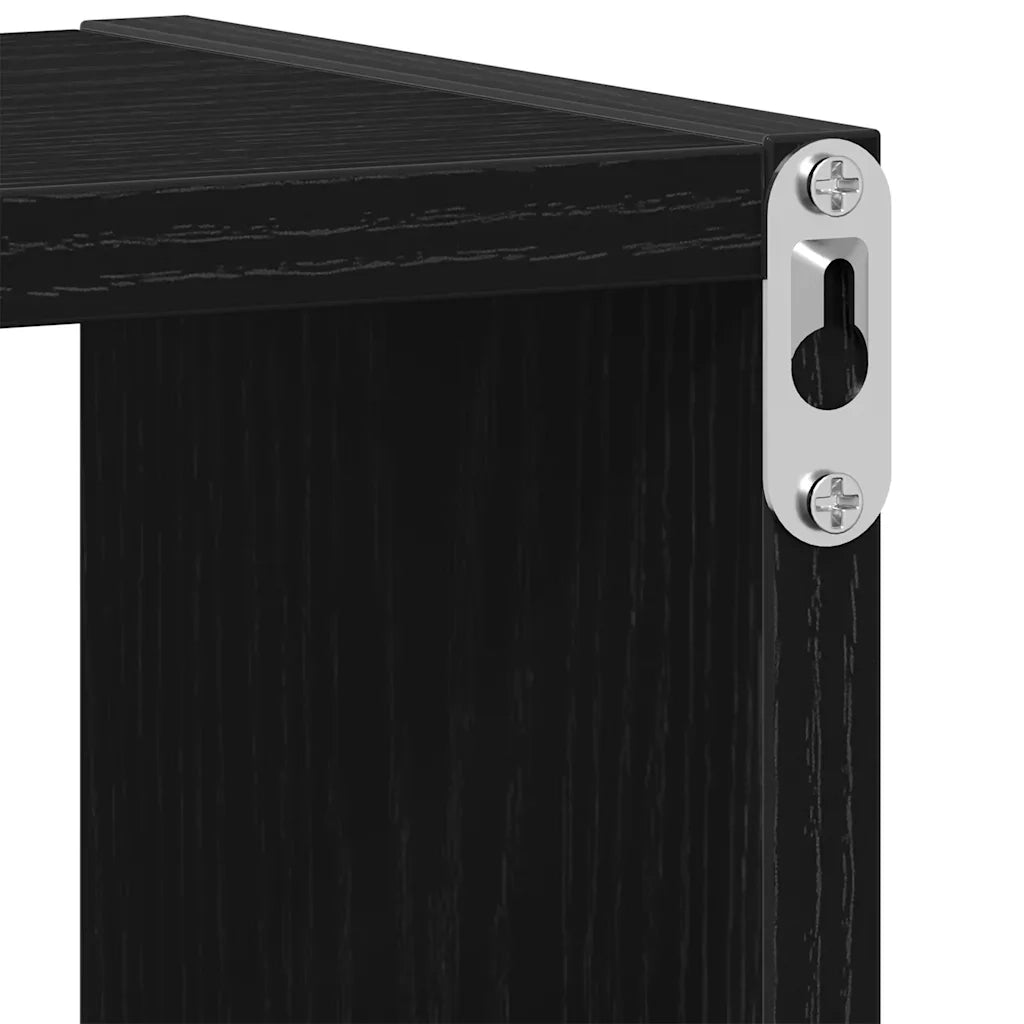 Mensola da parete in rovere nero 75x16x55 cm in legno ingegnerizzato 862047