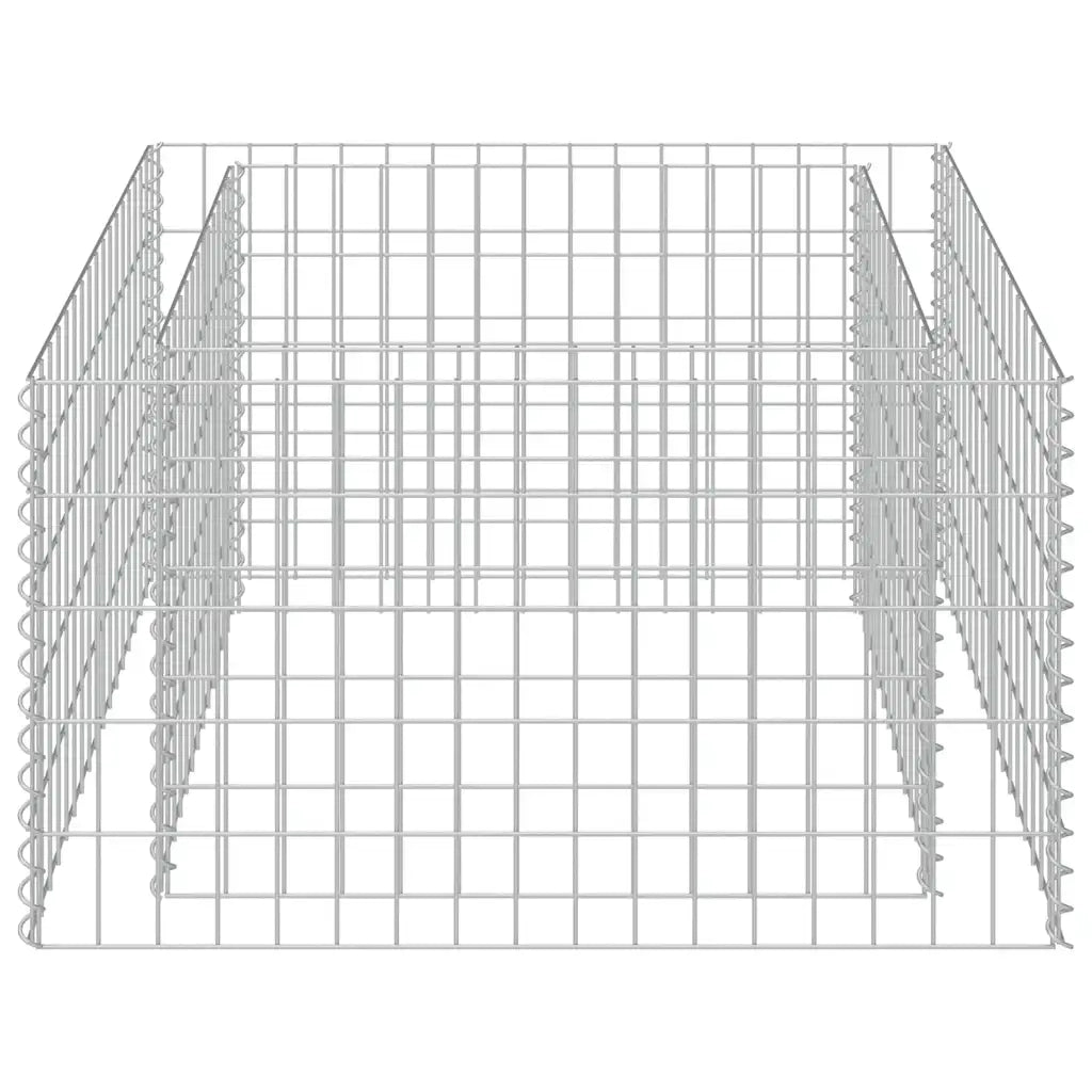 Gabbione Letto Rialzato in Acciaio Zincato 90x90x50 cm 143557