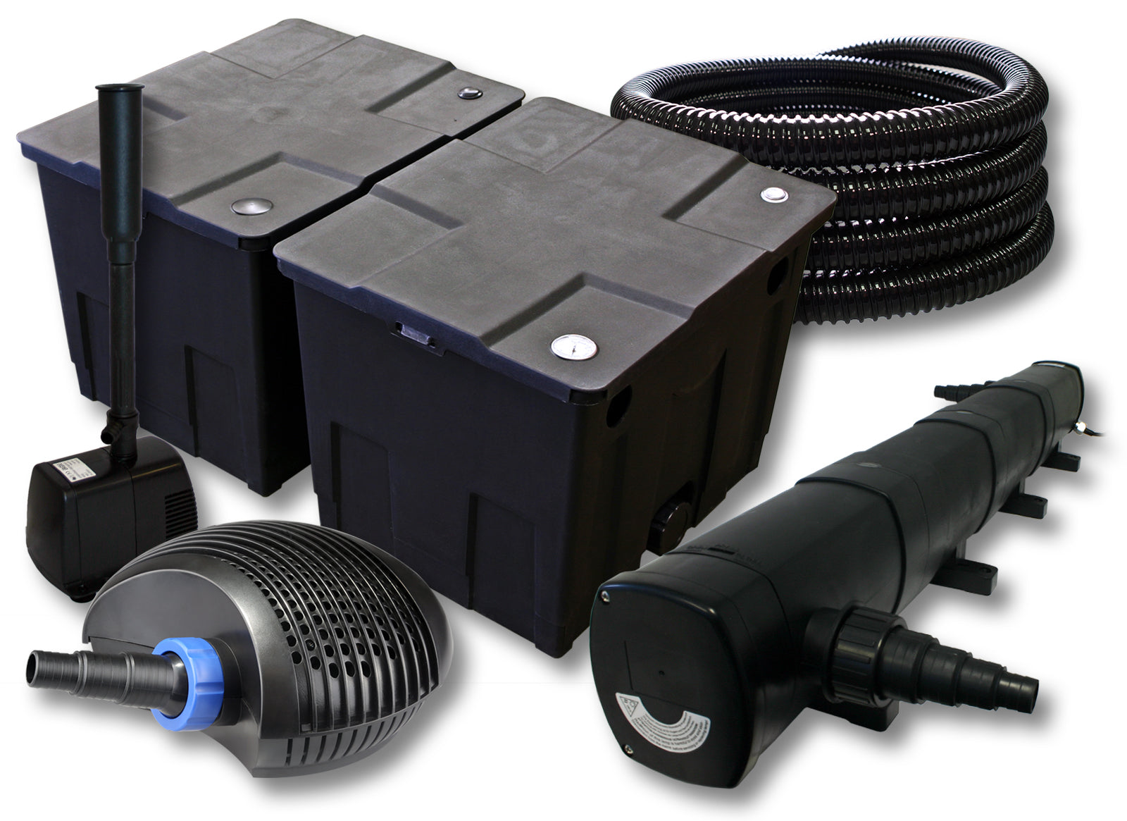 set per laghetti filtro 60000l chiarificatore 72W pompa 40W tubo 25m pompa fontana