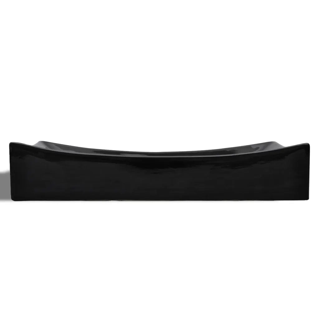 Lavandino da bagno in ceramica nera rettangolare CFW2580087