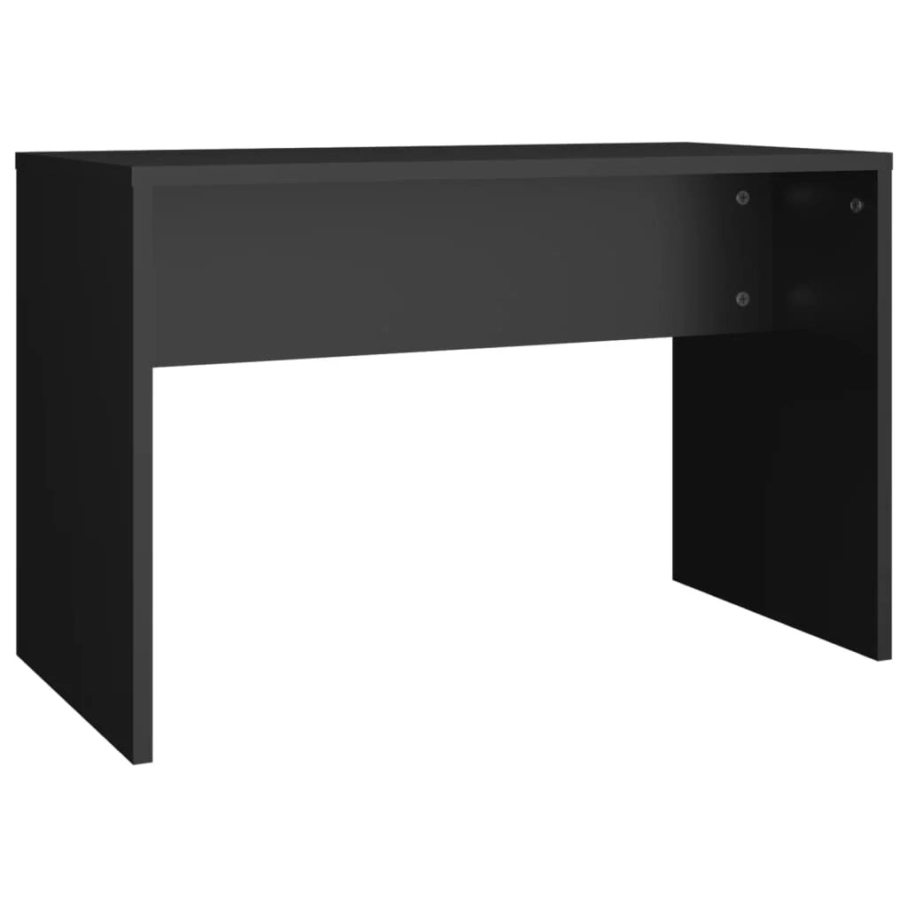Set da toeletta con sgabello con illuminazione a LED 60 x 40 x 140 cm legno ingegnerizzato nero 02_0006322