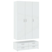 Guardaroba 3 ante Randazzo, Mobile camera da letto, Cabina armadio portabiti, Armadio appendiabiti, 111x52 h214 cm, Bianco