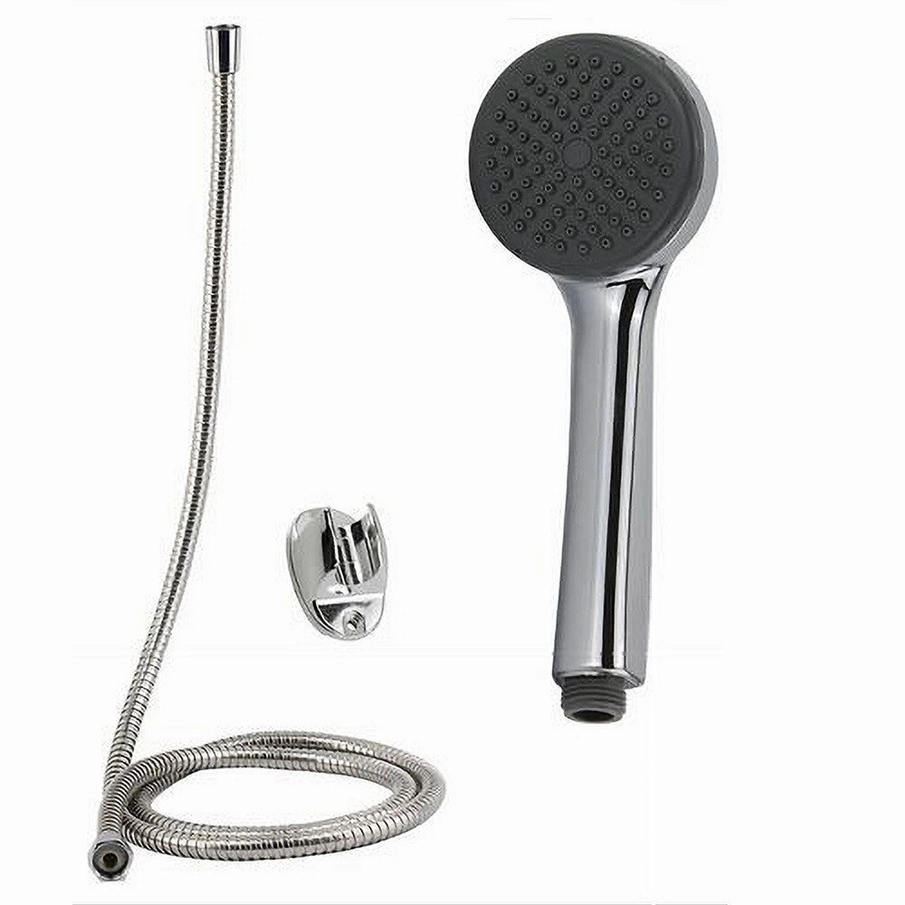 Trade Shop - Kit Bagno Doccetta Tonda Doccino Soffione Doccia Con Laccio 1,8 Mt Staffa 69102 -