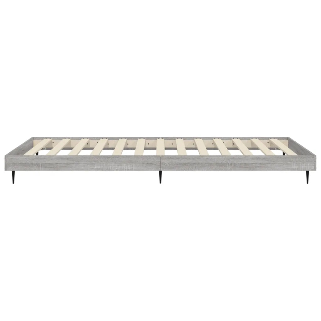 Letto singolo | Letto per adulti | Giroletto Grigio Sonoma 90x190 cm in Legno Multistrato