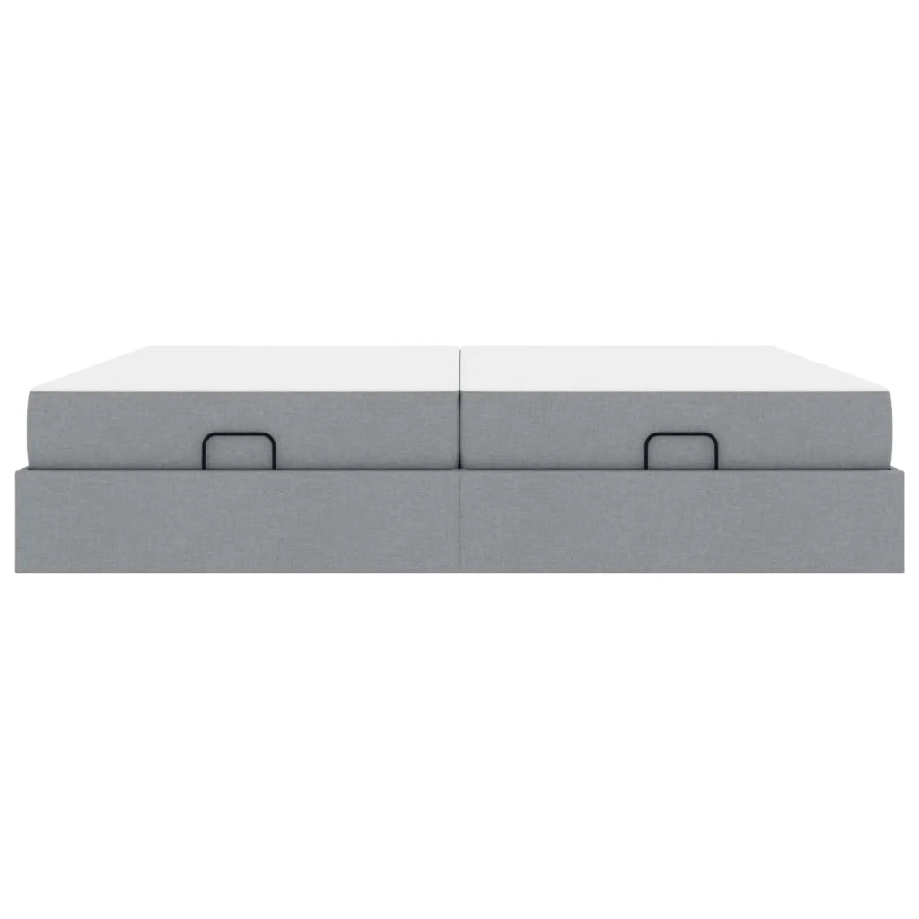 Struttura letto con materasso 2 pcs Grigio chiaro Tessuto 3399515