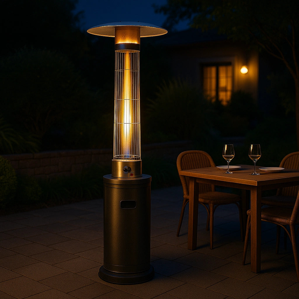 STUFA AEREA PER PATIO A GAS GPL - 10,5KW - COLOR ANTRACITE DA ESTERNO