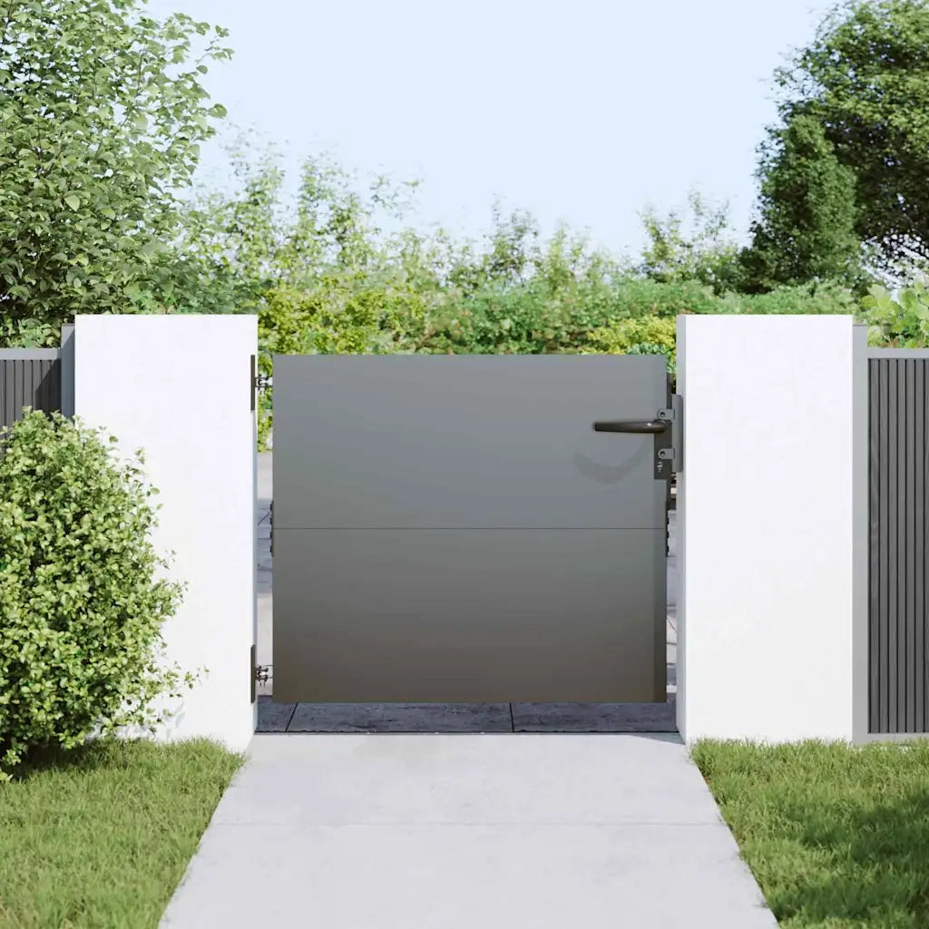 vidaXL Cancello da giardino con blocco Nero 105 x 100 cm