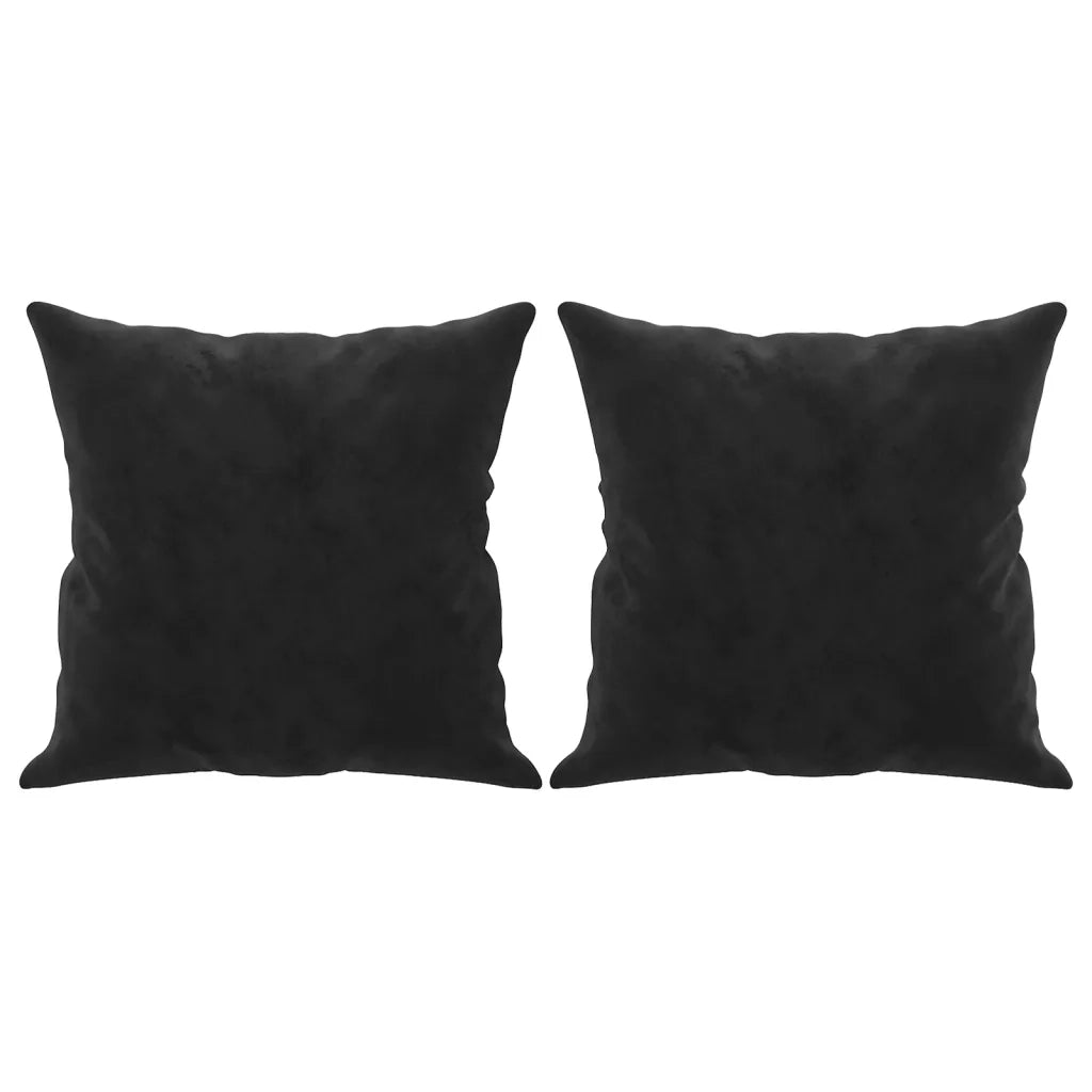 Cuscini Decorativi 2 pz Nero 40x40 cm in Velluto CFW1660639