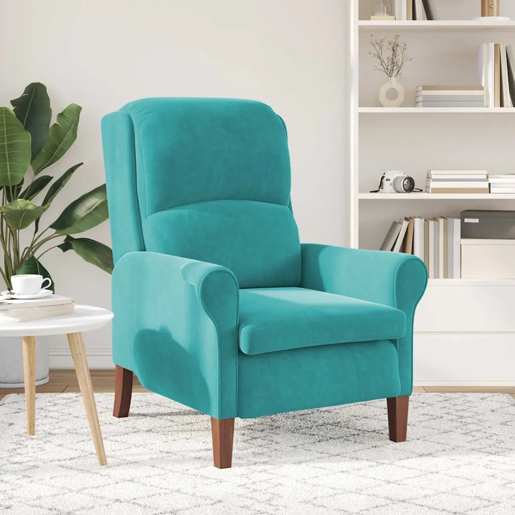 Divano Sedia-Poltrona Turchese Velluto 961661