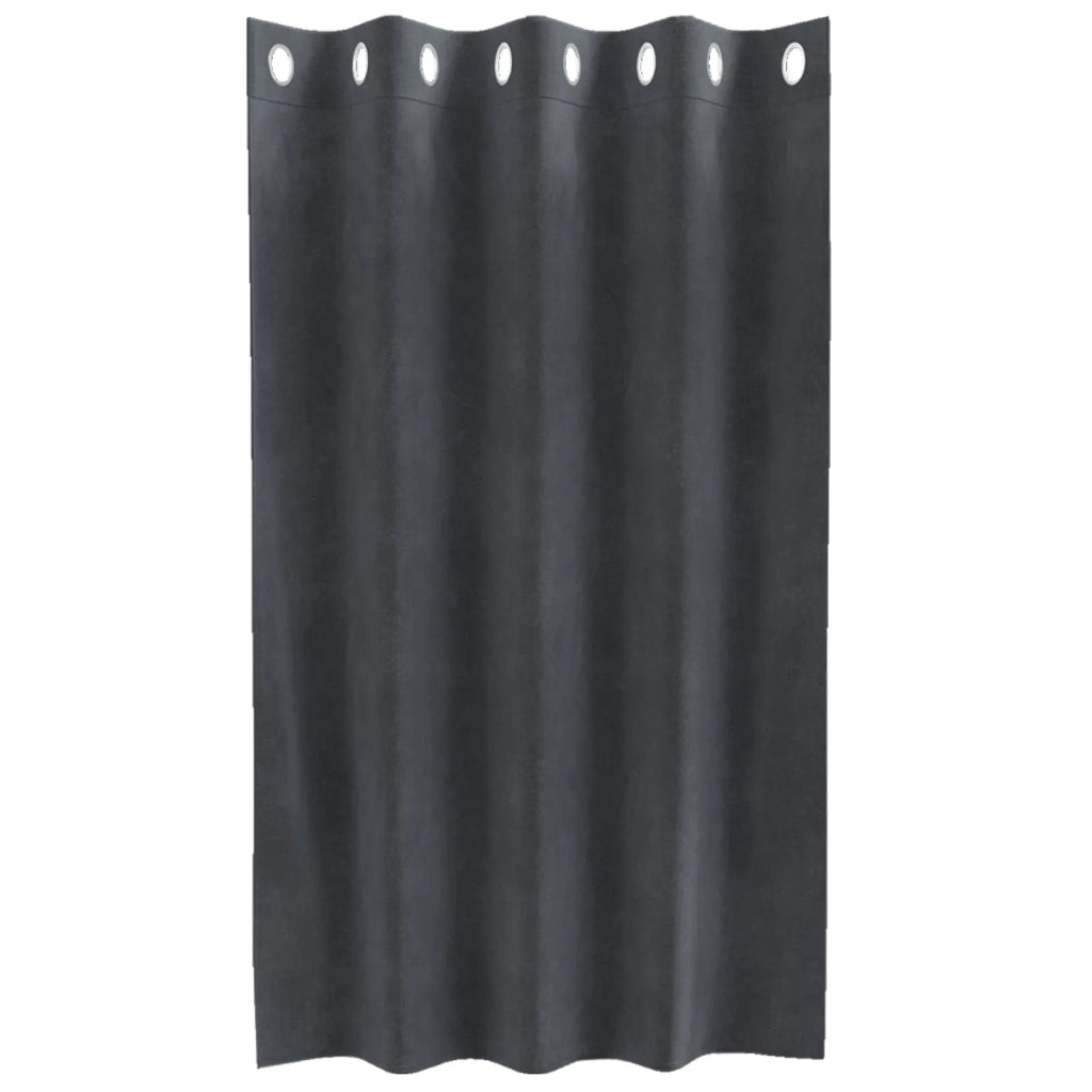 Tende oscuranti 2 pcs Grigio chiaro 140 x 140 cm Velluto 4107253