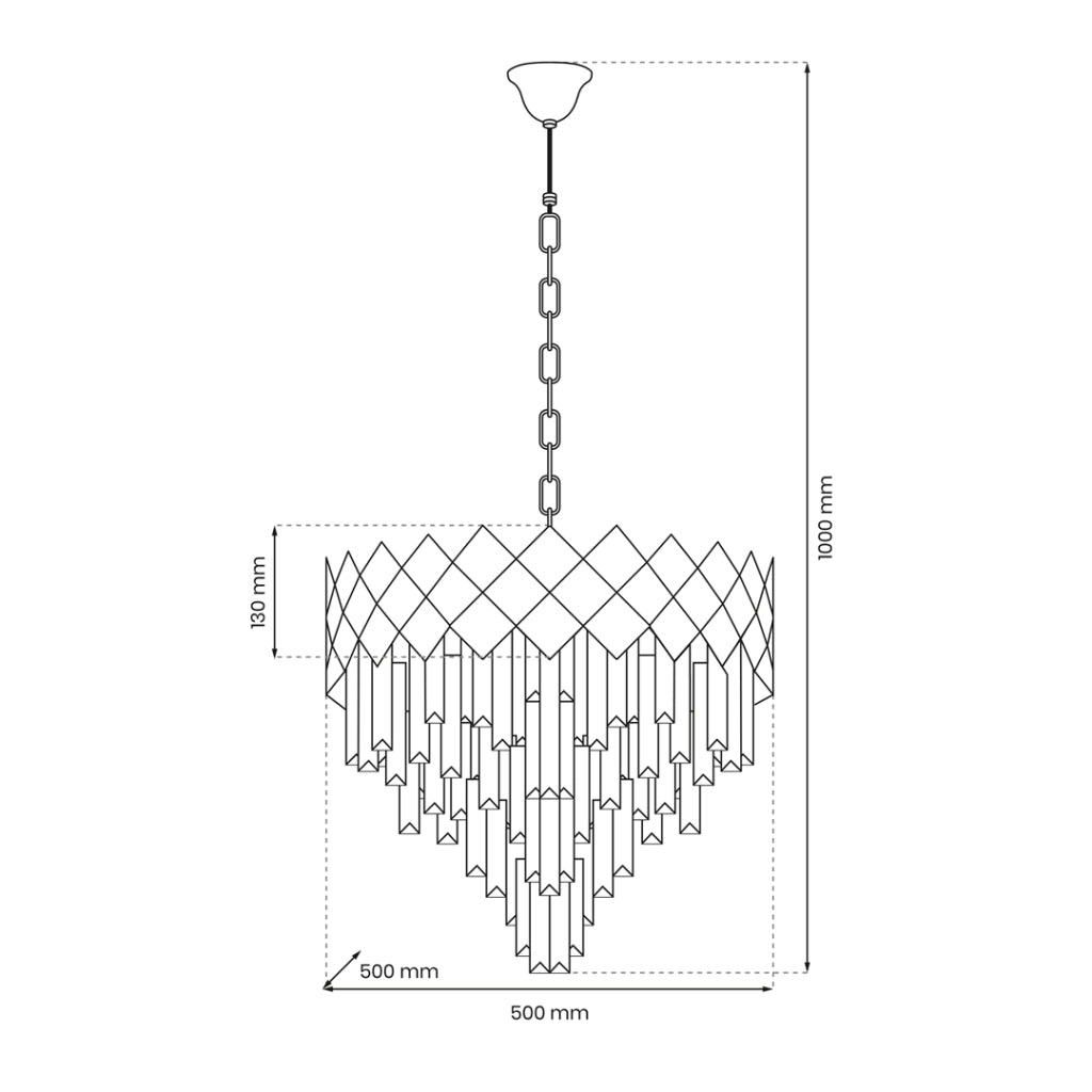 Lampadario cristallo cromo Carisma 9xE14 Milagro ML8889