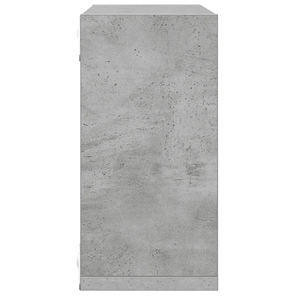Mensole Parete a Cubo 4 pz Grigio Cemento 30x15x30 cm 807011