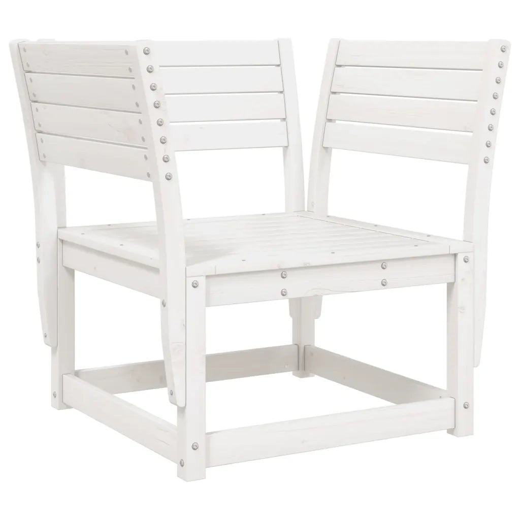 Set Salotto da Giardino 5 pz Bianco in Legno Massello di Pinocod mxl 89034