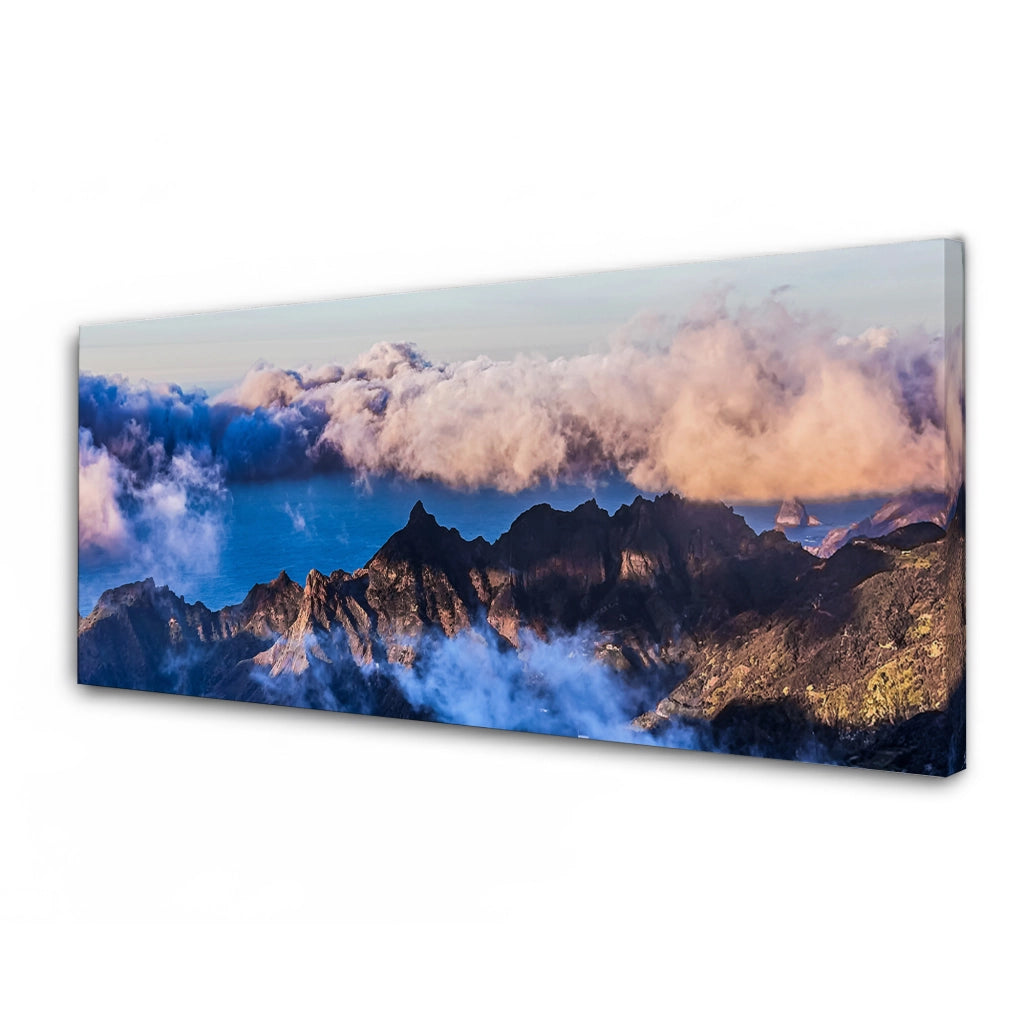 Quadro Moderno su Tela per Soggiorno e Camera da Letto 40x120 cm - Stampa Professionale su Telaio in Legno con Gancio Integrato - Dipinto Panoramico Decorativo da Parete. ASS3-DIS2
