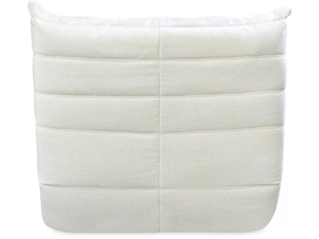 Chaise longue in tessuto ciniglia Velasca - 95 x 100 x 75 cm - Crema