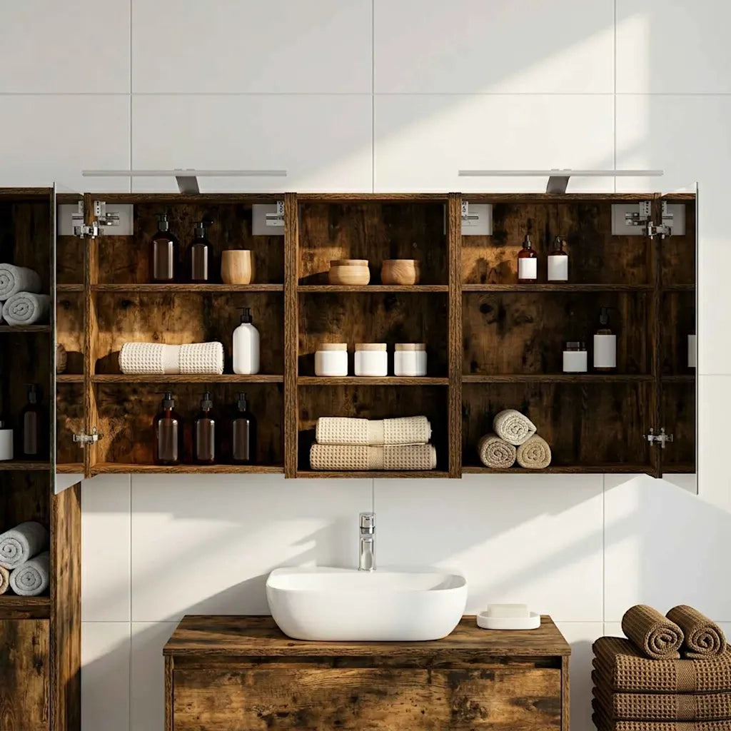 Set di Armadi da Bagno con lo scaffale 3 pcs 140 x 14,5 x 70 cm