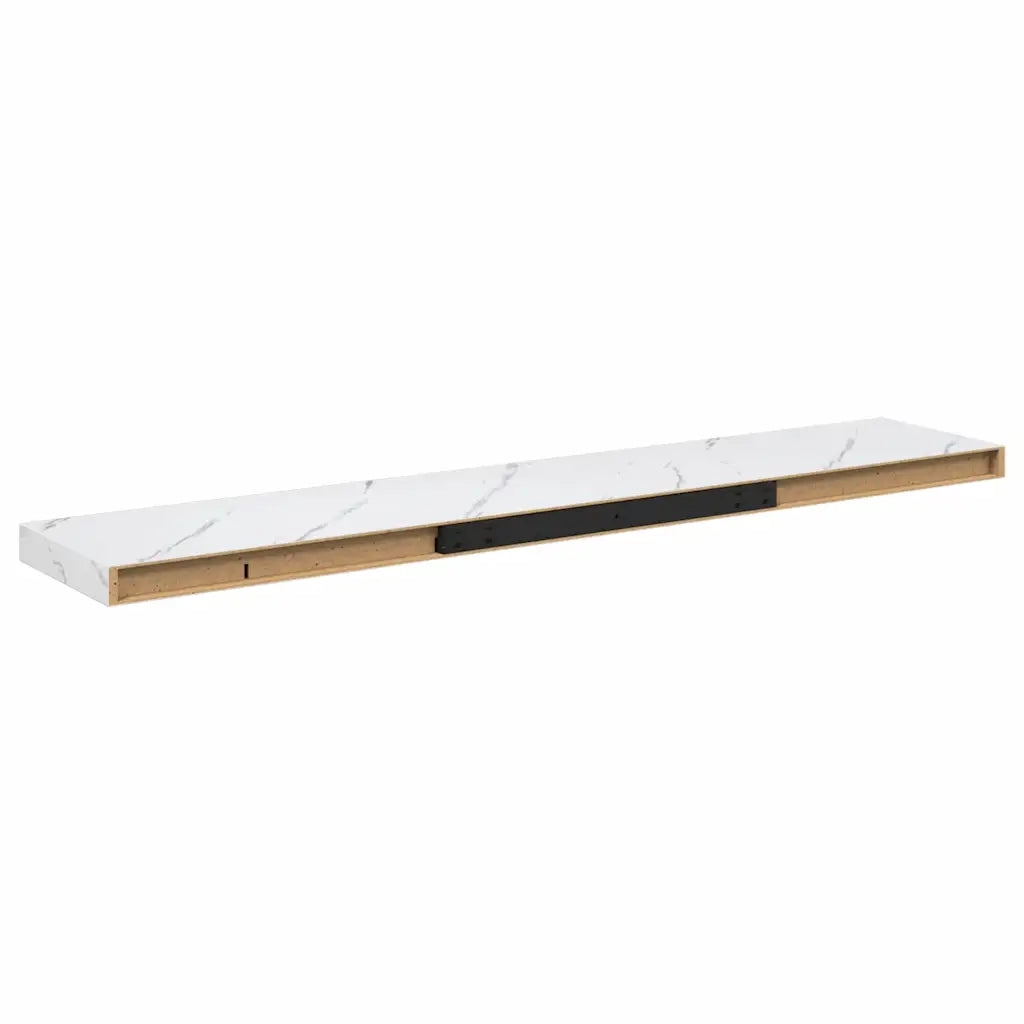Scaffale da parete 4 pcs Marmo Bianco 120 x 23,5 x 4 cm