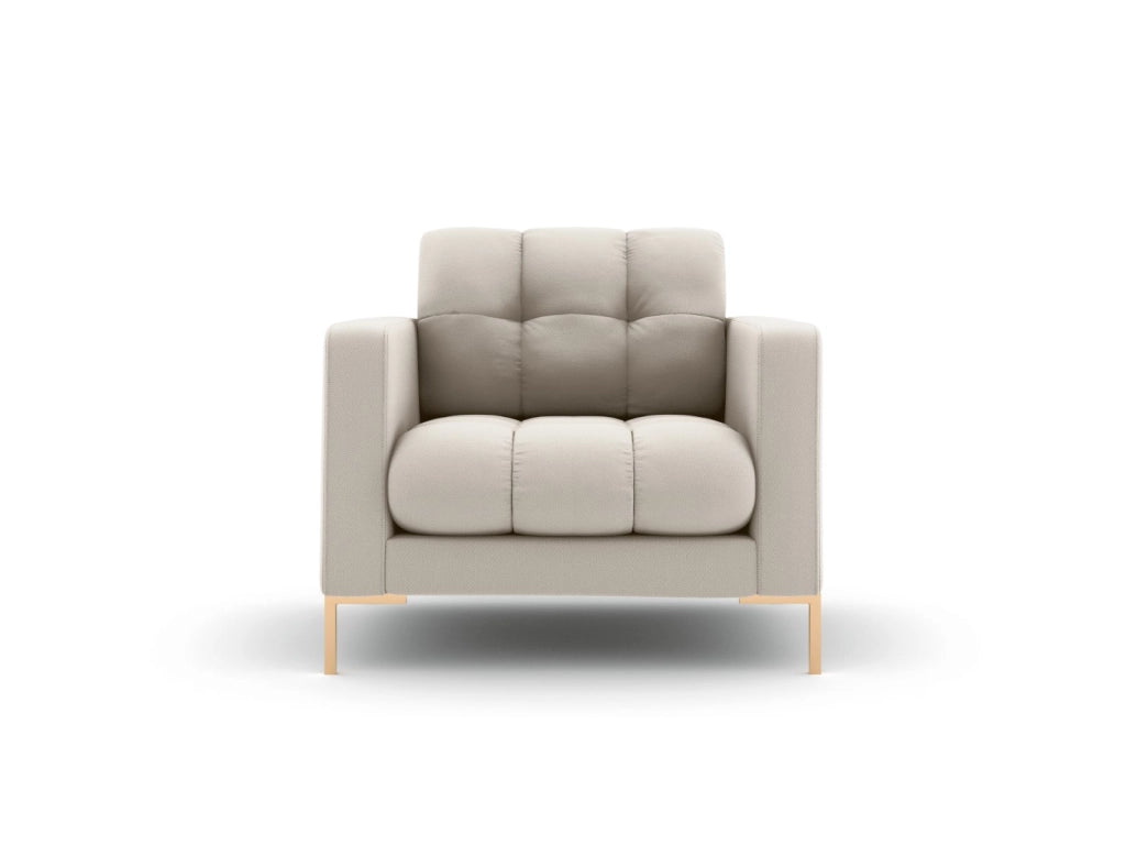 Cosmopolitan Design - Poltrona "Bali" in tessuto strutturato beige 