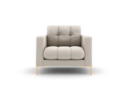 Cosmopolitan Design - Poltrona "Bali" in tessuto strutturato beige 