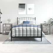 Comodini 2 pz-Set di 2 Tavolino da notte Grigio Sonoma 40x42x56 cm in Legno Multistrato