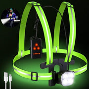 Lampada da Corsa USB 500 Lumen IPX6 Resistente all'Acqua - LED Regolabile - Adatta per Corsa, Jogging e Campeggio