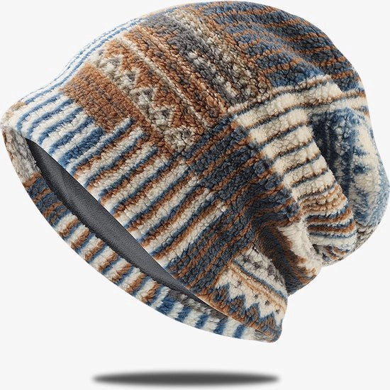 Cappello in Cotone da Donna Flessibile Muta a Tecnica Polar Fleece Inverno Donna Calda Muta con Cappuccio e Orecchini per Vento e Freddo - Blu Caffè