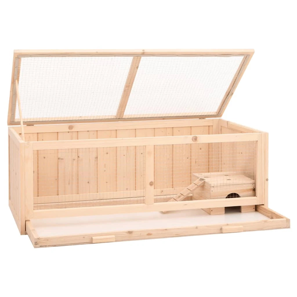 Gabbia per criceti 104 x 52 x 38 cm in legno massello di abete marrone 02_0041676