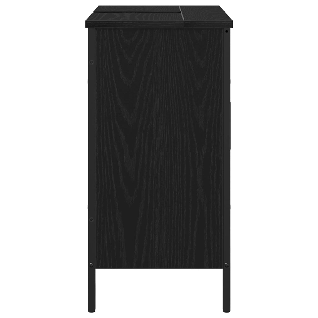 Mobile da bagno  Nero Rovere 60x30x60 cm Legno ingegnerizzato