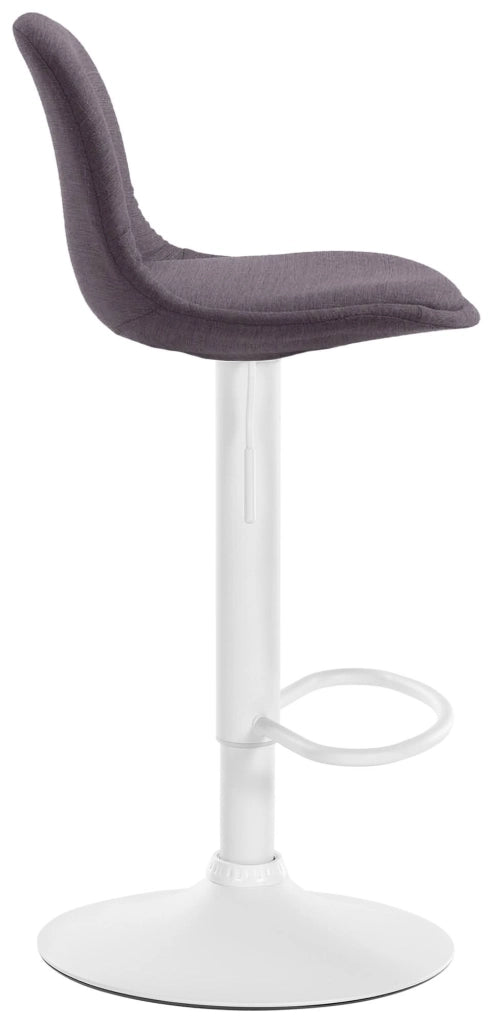 Sgabello di design KIEL in tessuto bianco,grigio scuro