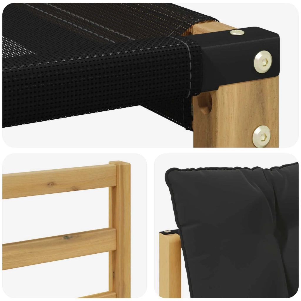 Set di divani da esterno 7 pz Bianco e Nero 3389826