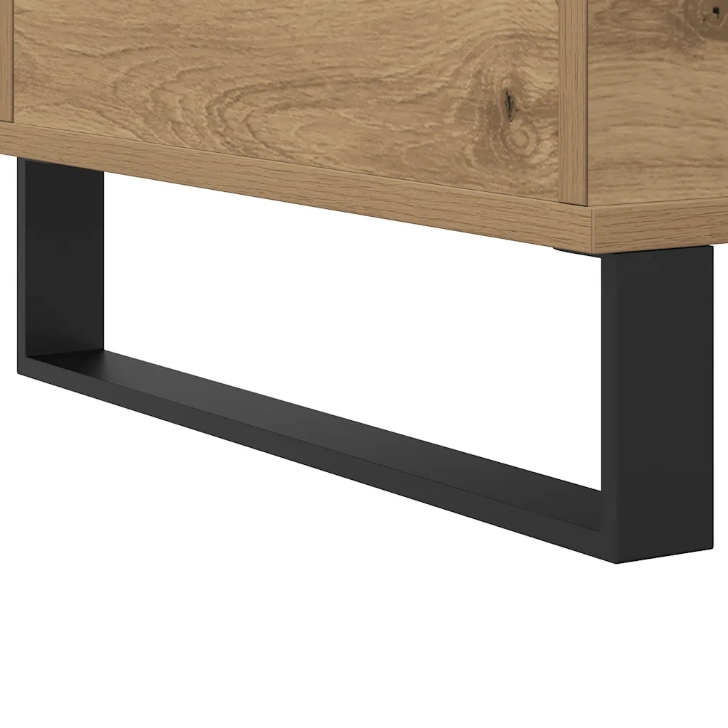 Tavolino salotto | Tavolino da caff¨¨ | Tavolino da Soggiorno Rovere Artigianale 60x44,5x45 cm in Truciolato