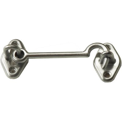 FERMAPERSIANE A GANCIO - OTTONE CROMO SATINATO + PIASTRINA MM  80- 10 pezzi