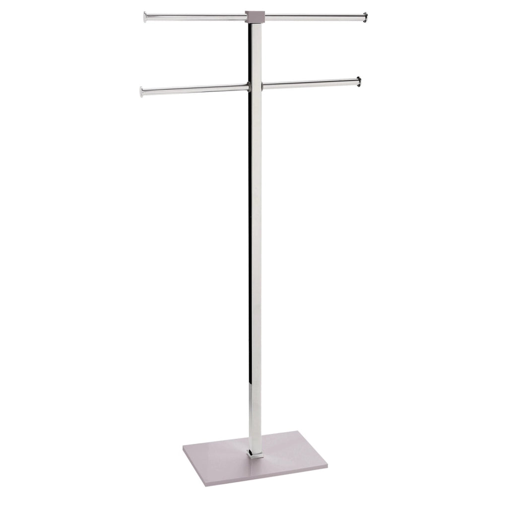 Piantana portasciugamani acciaio inox e resine termoplastiche serie Rainbow Gedy RA31 Tortora Chiaro