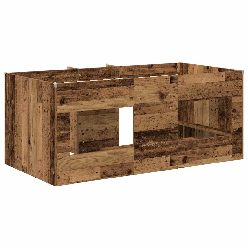 Letto Alto per Bambini 2 pcs Legno antico 163 x 101,1 x 68,5 cm