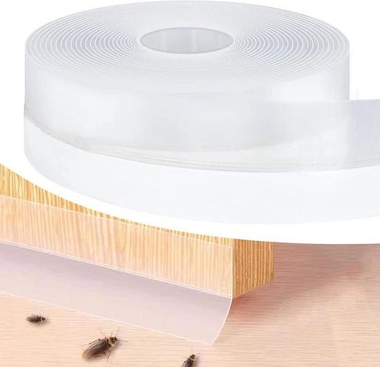 Striscia di sigillazione siliconica autofusibile - 5m x 35mm - trasparente - stopper per porte e finestre multifunzionale - impermeabile al suono - impermeabile al vento - impermeabile alle polveri