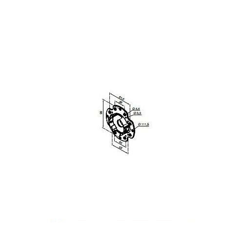 SUPPORTO CON FLANGIA PER FIANCHI ZURFLÜH FELLER ERA M Ø 45MM NICE 535.10043