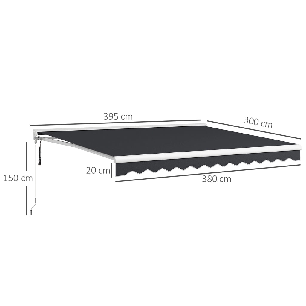 Tenda da sole ¨C Minimal ¨C Grigio, alluminio, 4x3 m
