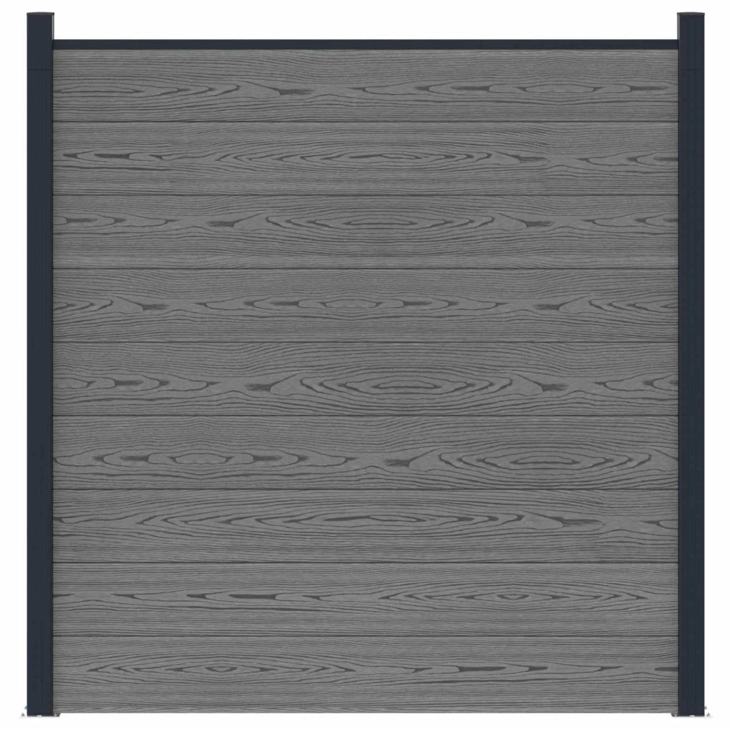 Pannello di Recinzione WPC e Alluminio Grigio