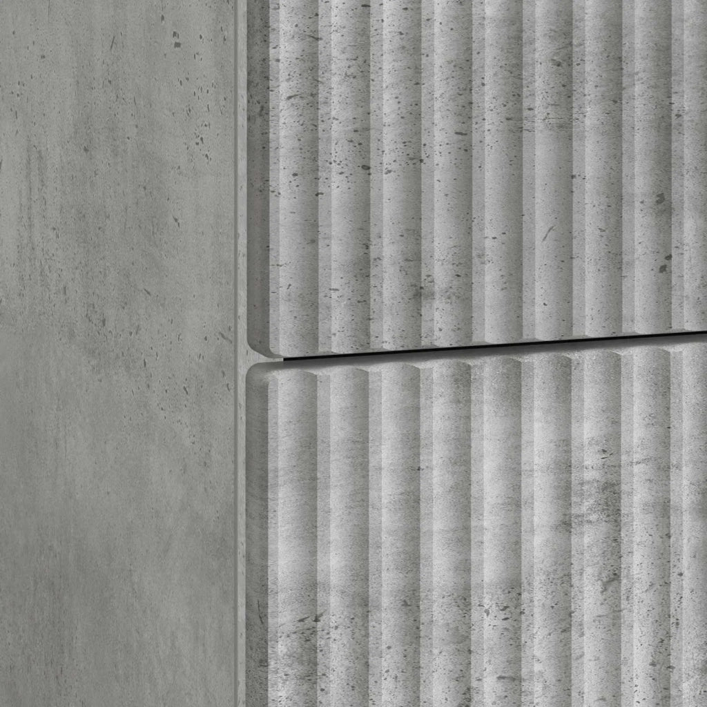 Armadio da Notte con cassetto Grigio Cemento 43 x 41 x 63,5 cm