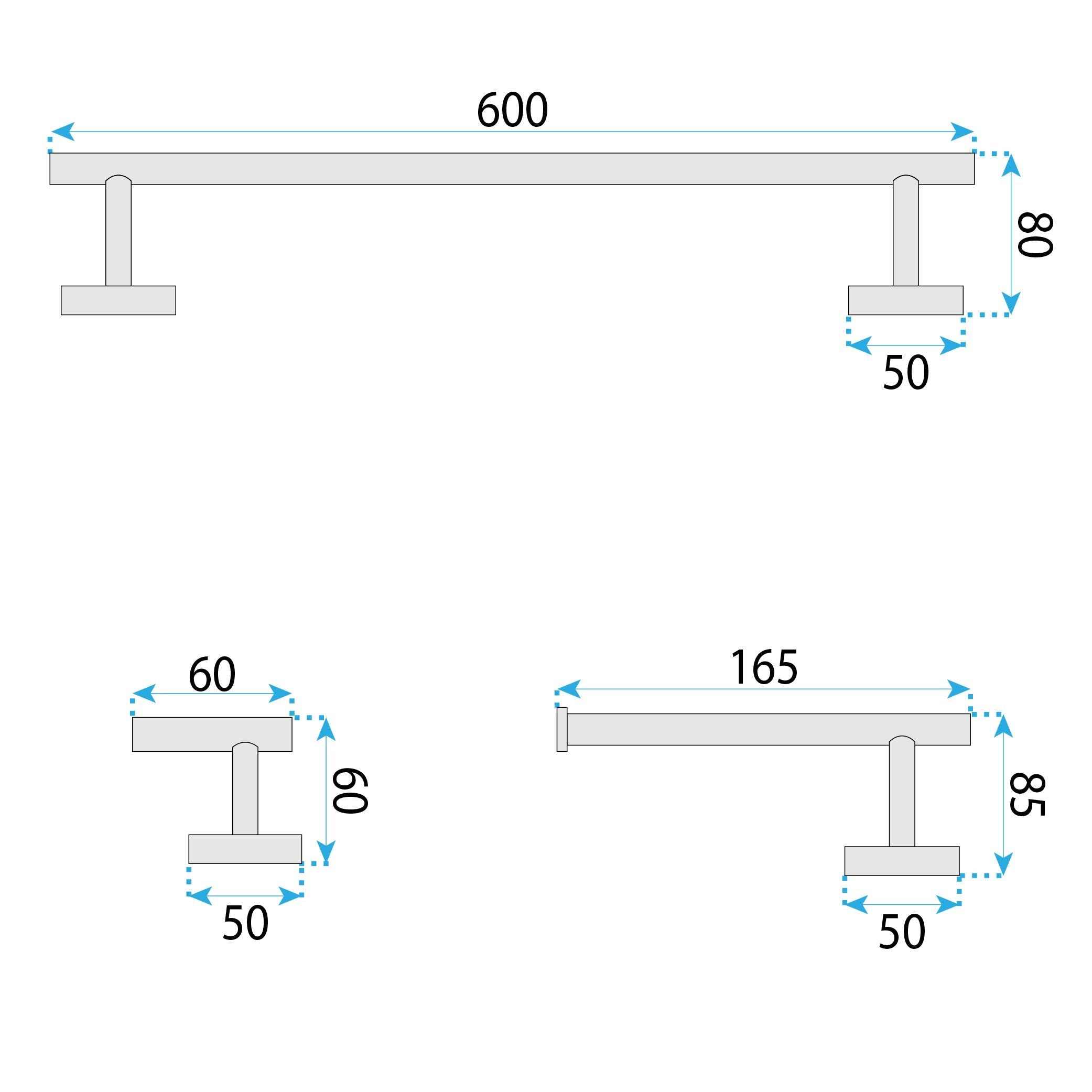 Set Accessori Da Bagno Ari Gold 4 Pezzi