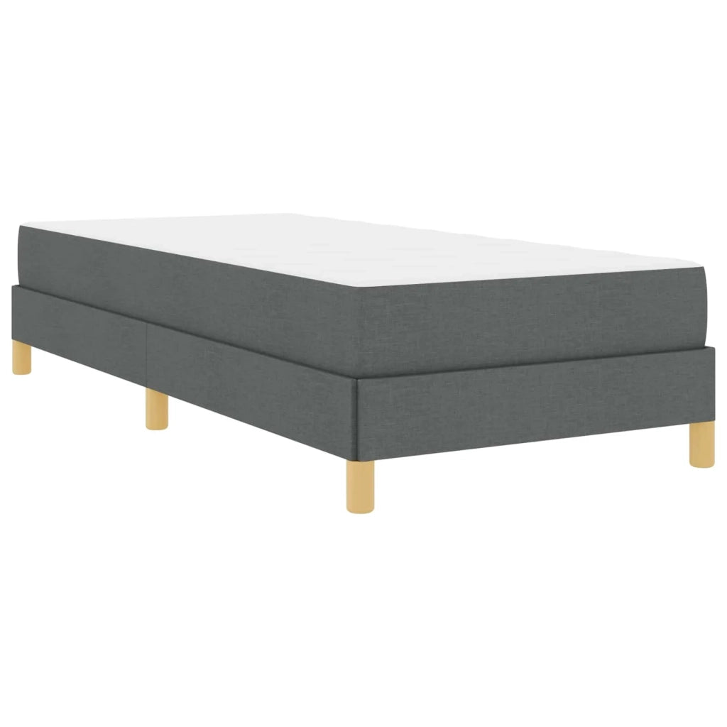 Letto a molle con materasso Grigio scuro 90 x 200 cm Tessuto