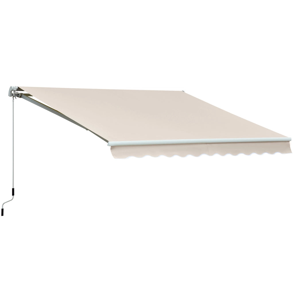 Tenda da Sole a Bracci per Esterno con Manovella, Metallo e Poliestere, 3x2.5m Beige