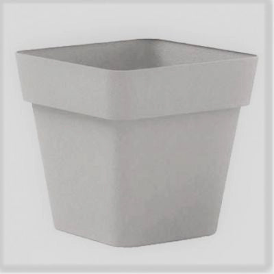 VASO CLEO QUADRATO IN PLASTICA 34 CM VECA CON RUOTE VARI COLORI Colore: Bianco