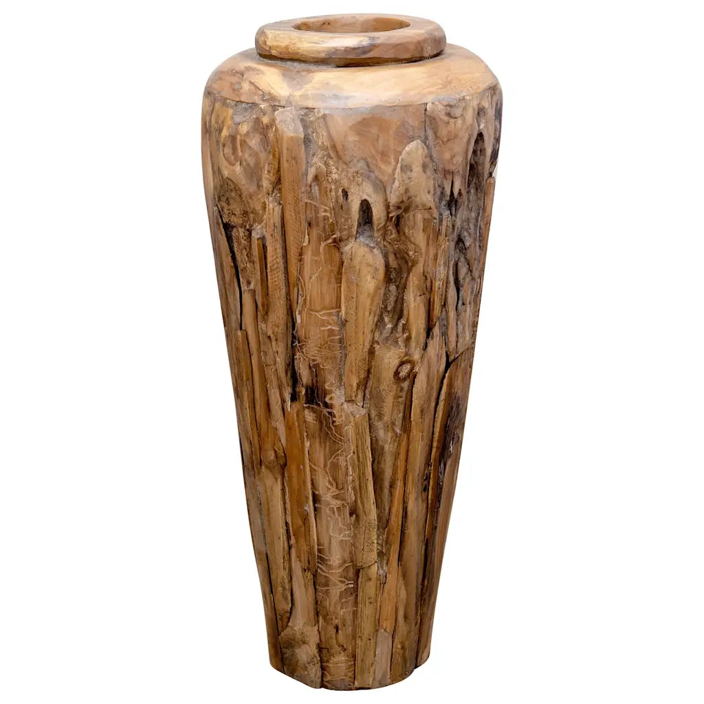 Vaso Decorativo-Fioriera 40x100 cm in Legno Massello di Teak