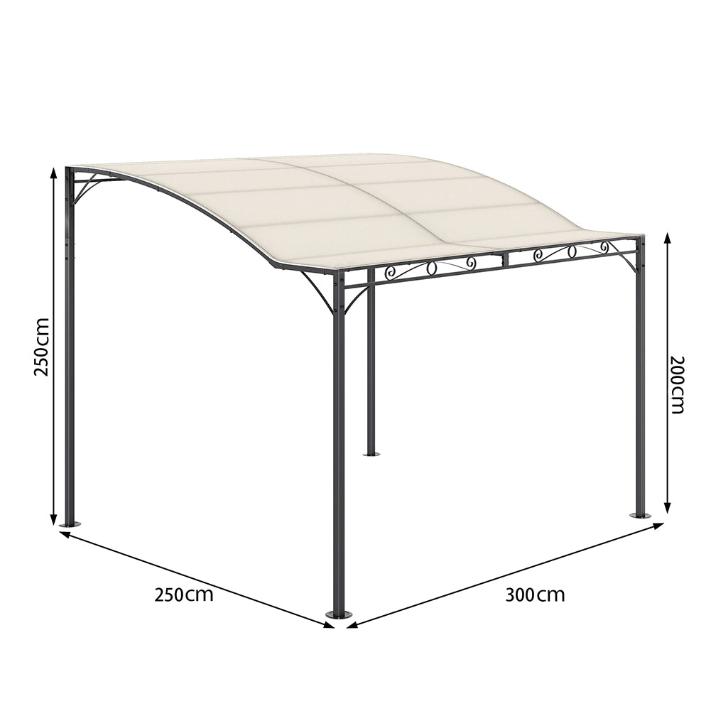 Gazebo Pergola 3 x 2,5 m da Esterno Rivestimento Anti UV Resistente alle Intemperie